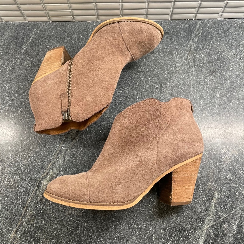 Susina Womens Ankle Boots Suede Zip Heels Booties